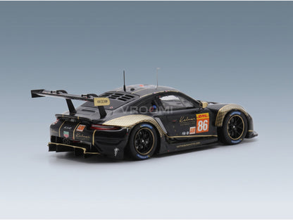 Porsche 911 992 RSR-19 GR Racing No. 86 Wainwright Pera Barker 8h Bahrain 2023 Spark Model 1:43 scale model - rear three-quarter view