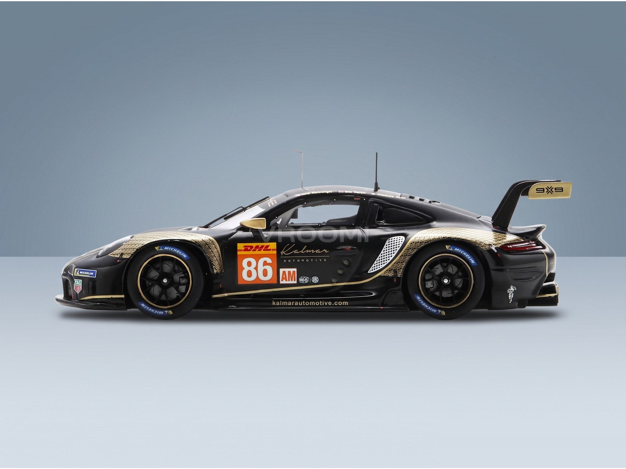 Porsche 911 992 RSR-19 GR Racing No. 86 Wainwright Pera Barker 8h Bahrain 2023 Spark Model 1:43 scale model - side view