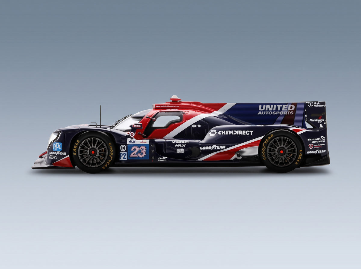 Oreca 07 Gibson United Autosports No. 23 Blomqvist Jarvis Pierson 24h Le Mans 2023 Spark Model 1:43 - side view