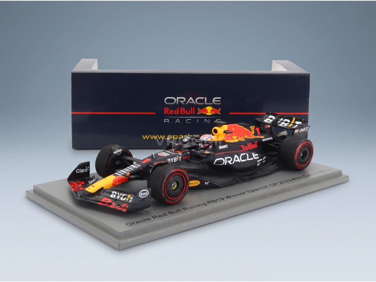 Red Bull RB19 Oracle Red Bull Racing No. 1 Max Verstappen Winner Spain GP 2023 World Champion Spark Model 1:43 scale model - original packaging