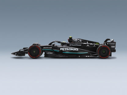 MERCEDES GP | F1 W14 TEAM MERCEDES-AMG PETRONAS FORMULA ONE N 44 2nd SPAIN GP 2023 LEWIS HAMILTON - side view