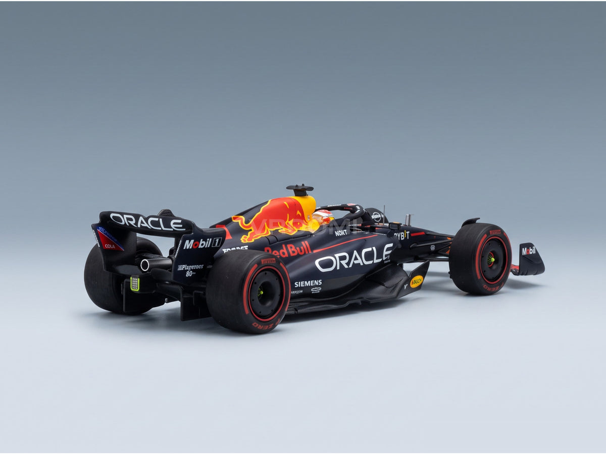 Red Bull RB19 Oracle Red Bull Racing No. 1 Max Verstappen Winner Belgium GP 2023 Spark Model 1:43 scale model - rear three-quarter view