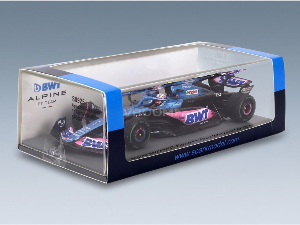 Alpine A523 BWT Alpine F1 Team No. 10 3rd Dutch GP Pierre Gasly 2023 Spark Model 1:43 scale model - original packaging
