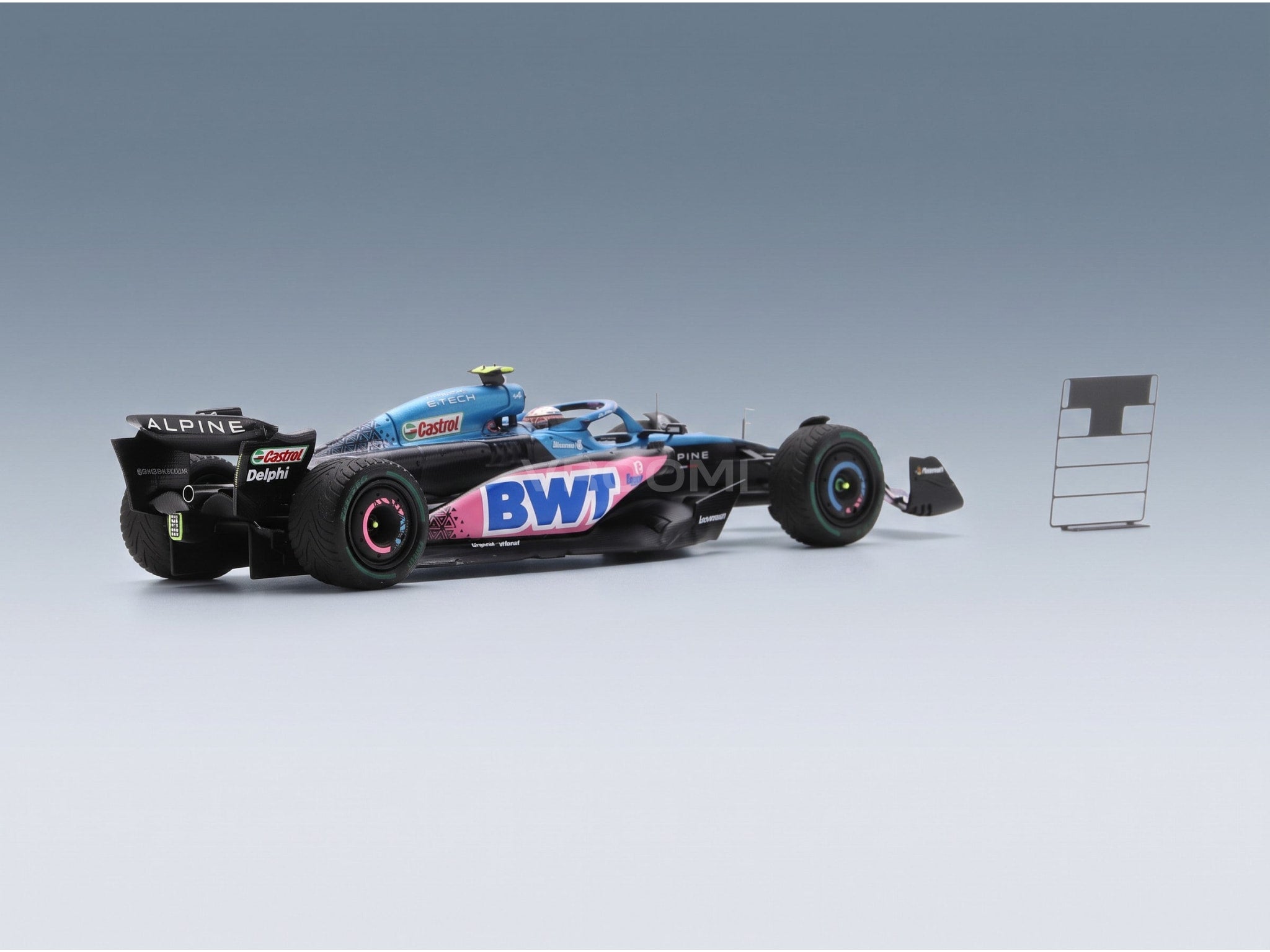 Alpine A523 BWT Alpine F1 Team No. 10 3rd Dutch GP Pierre Gasly 2023 Spark Model 1:43 scale model - rear three-quarter view