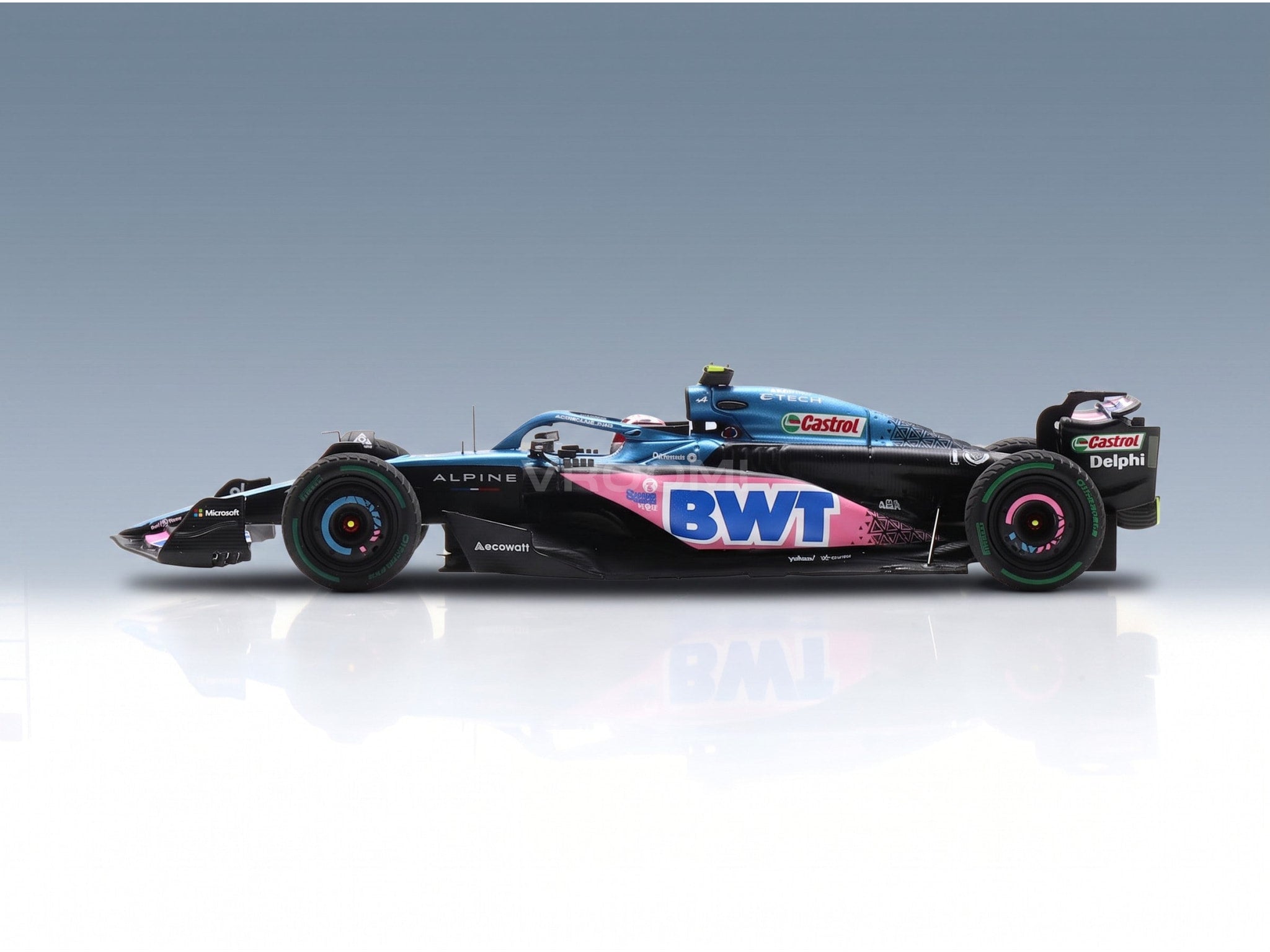 Alpine A523 BWT Alpine F1 Team No. 10 3rd Dutch GP Pierre Gasly 2023 Spark Model 1:43 scale model - side view