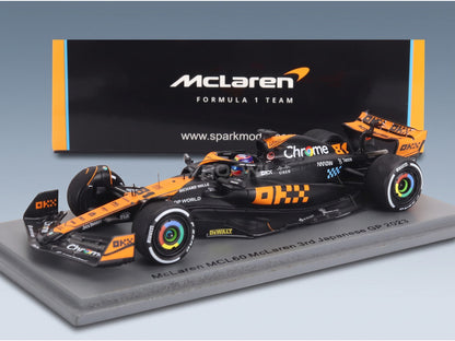 McLaren F1 MCL60 Team McLaren No. 81 3rd Japan GP Oscar Piastri 2023 Spark Model 1:43 scale model - original packaging