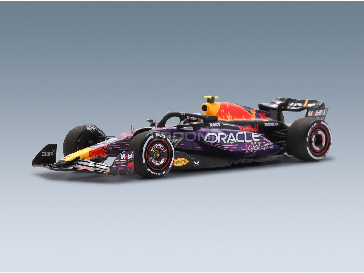 Red Bull RB19 Oracle Red Bull Racing No. 11 3rd Las Vegas USA GP Sergio Perez 2023 Spark Model 1:43 scale model - rear three-quarter view