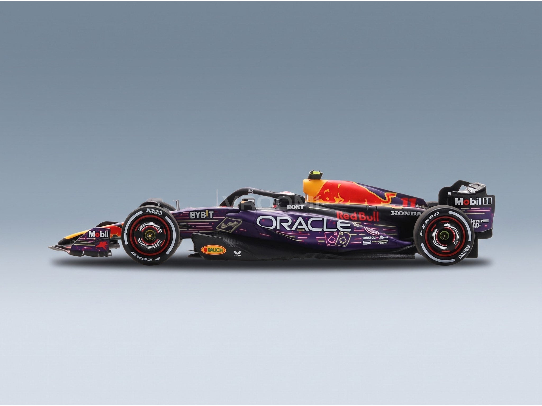Red Bull RB19 Oracle Red Bull Racing No. 11 3rd Las Vegas USA GP Sergio Perez 2023 Spark Model 1:43 scale model - side view