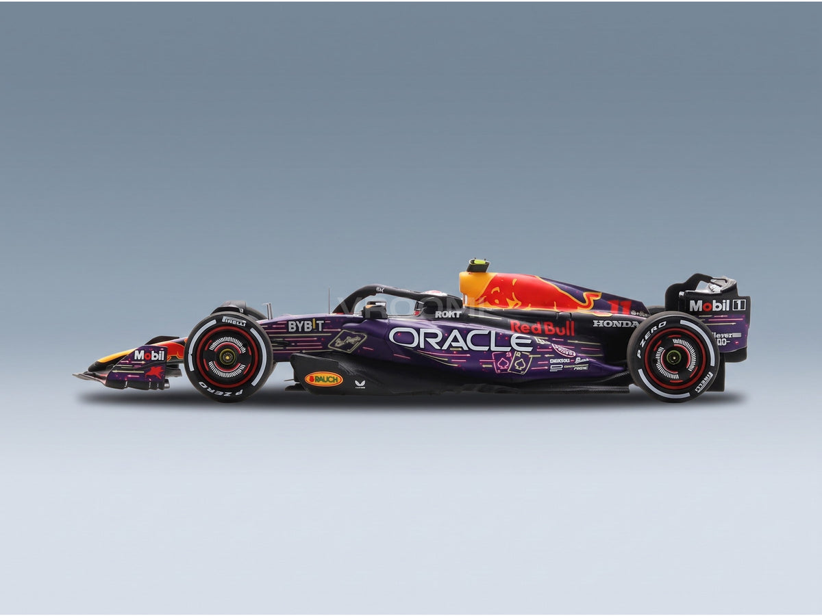 Red Bull RB19 Oracle Red Bull Racing No. 11 3rd Las Vegas USA GP Sergio Perez 2023 Spark Model 1:43 scale model - side view