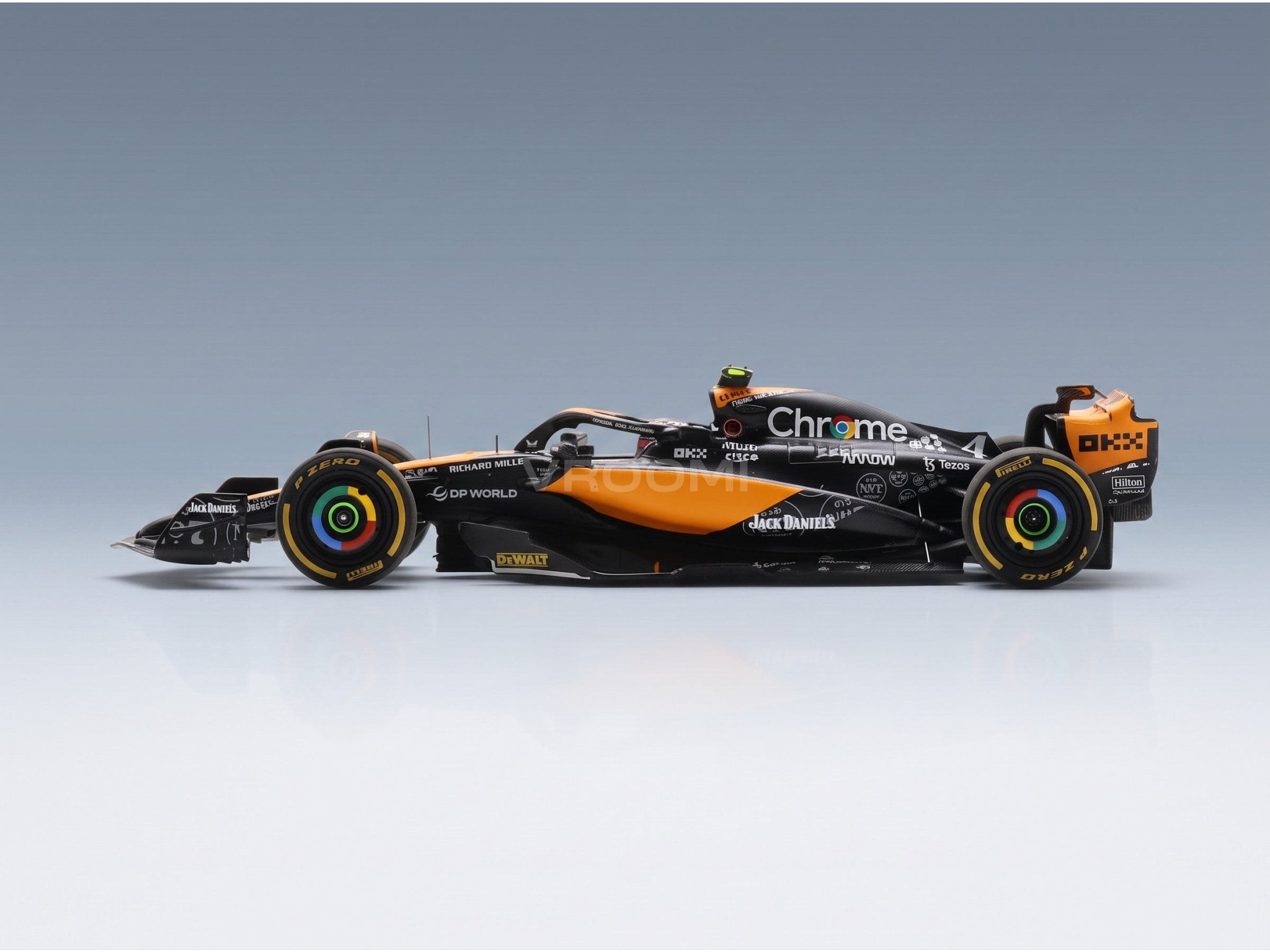 McLaren F1 MCL60 Team McLaren No. 4 Lando Norris Las Vegas GP 2023 Spark Model 1:43 scale model - side view