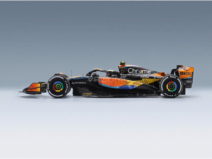 McLaren F1 MCL60 Team McLaren No. 4 5th Abu Dhabi GP 2023 Lando Norris Spark Model 1:43 scale model - side view