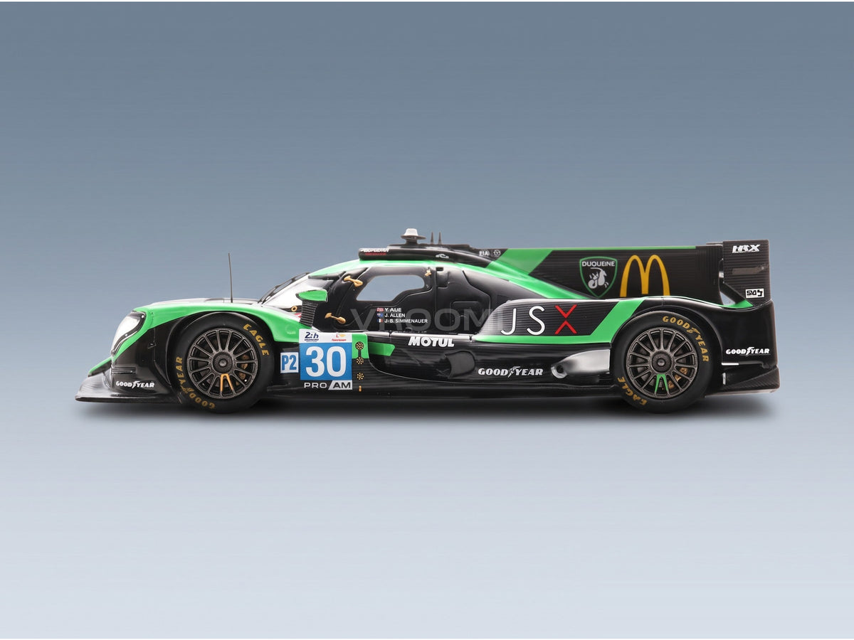 Oreca 07 Gibson Team Duqueine No. 30 Jean Baptiste Simmenauer James Allen John Falb 24h Le Mans 2024 Spark Model 1:43 scale model - side view