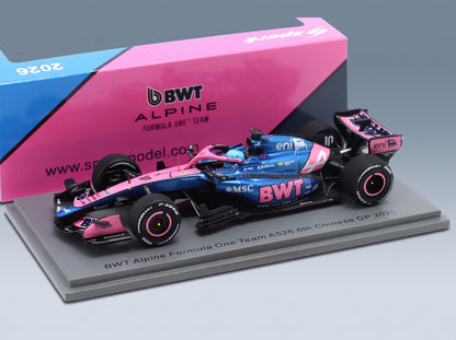 Alpine A526 BWT Alpine Formula One Team No. 10 Pierre Gasly Chinese GP 2026 Spark 1:43 scale model - closed box