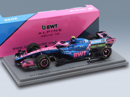 Alpine A526 BWT Alpine F1 Team No. 43 Franco Colapinto Chinese GP with Pit Board 2026 Spark 1:43 scale model - closed box