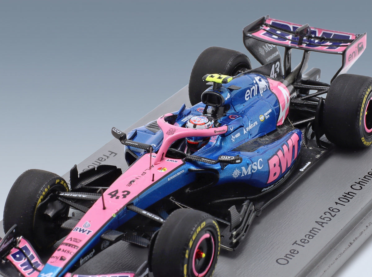 Alpine A526 BWT Alpine F1 Team No. 43 Franco Colapinto Chinese GP with Pit Board 2026 Spark 1:43 scale model - front detail