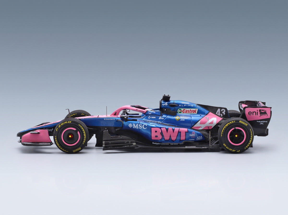 Alpine A526 BWT Alpine F1 Team No. 43 Franco Colapinto Chinese GP with Pit Board 2026 Spark 1:43 scale model - side view