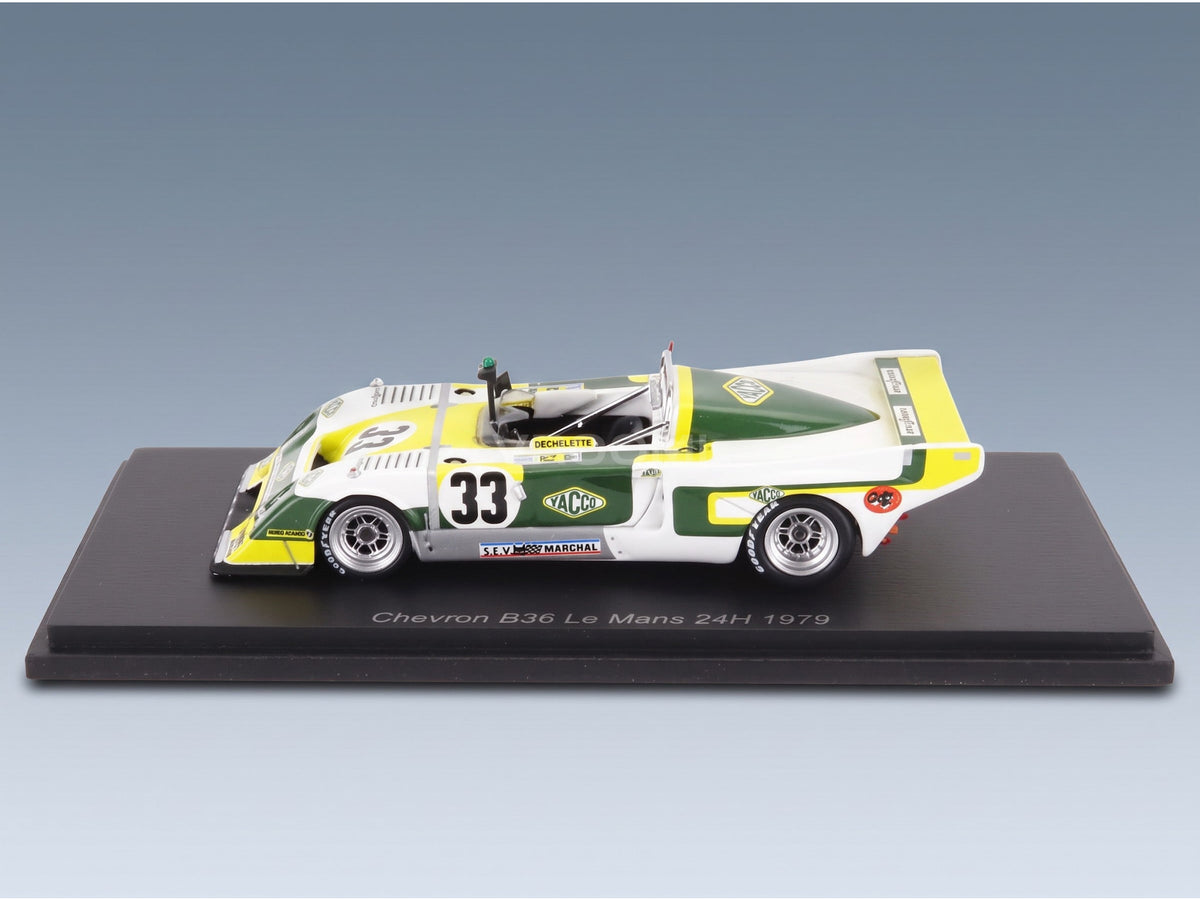 Chevron B36 2.0L S4 Team Societe Racing No. 33 Alain Dechelette Charles Dechelette Marcel Tarres 24h Le Mans 1979 Spark Model 1:43 scale model - original packaging