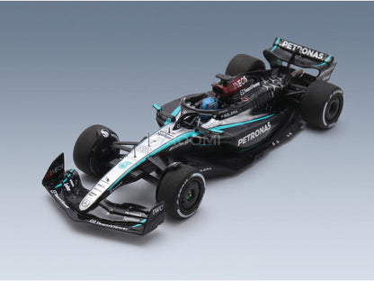 Mercedes W15 EQ Performance AMG Petronas Motorsport No. 63 George Russell Bahrain GP 2024 Spark Model 1:43 scale model - front three-quarter view
