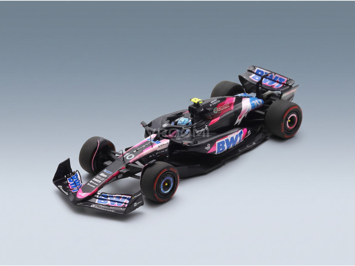Alpine A524 BWT Alpine F1 Team No. 10 Pierre Gasly Bahrain GP 2024 Spark Model 1:43 scale model - front three-quarter view