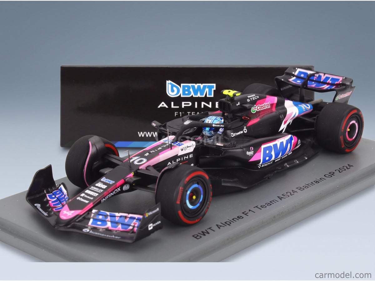 Alpine A524 BWT Alpine F1 Team No. 10 Pierre Gasly Bahrain GP 2024 Spark Model 1:43 scale model - original packaging