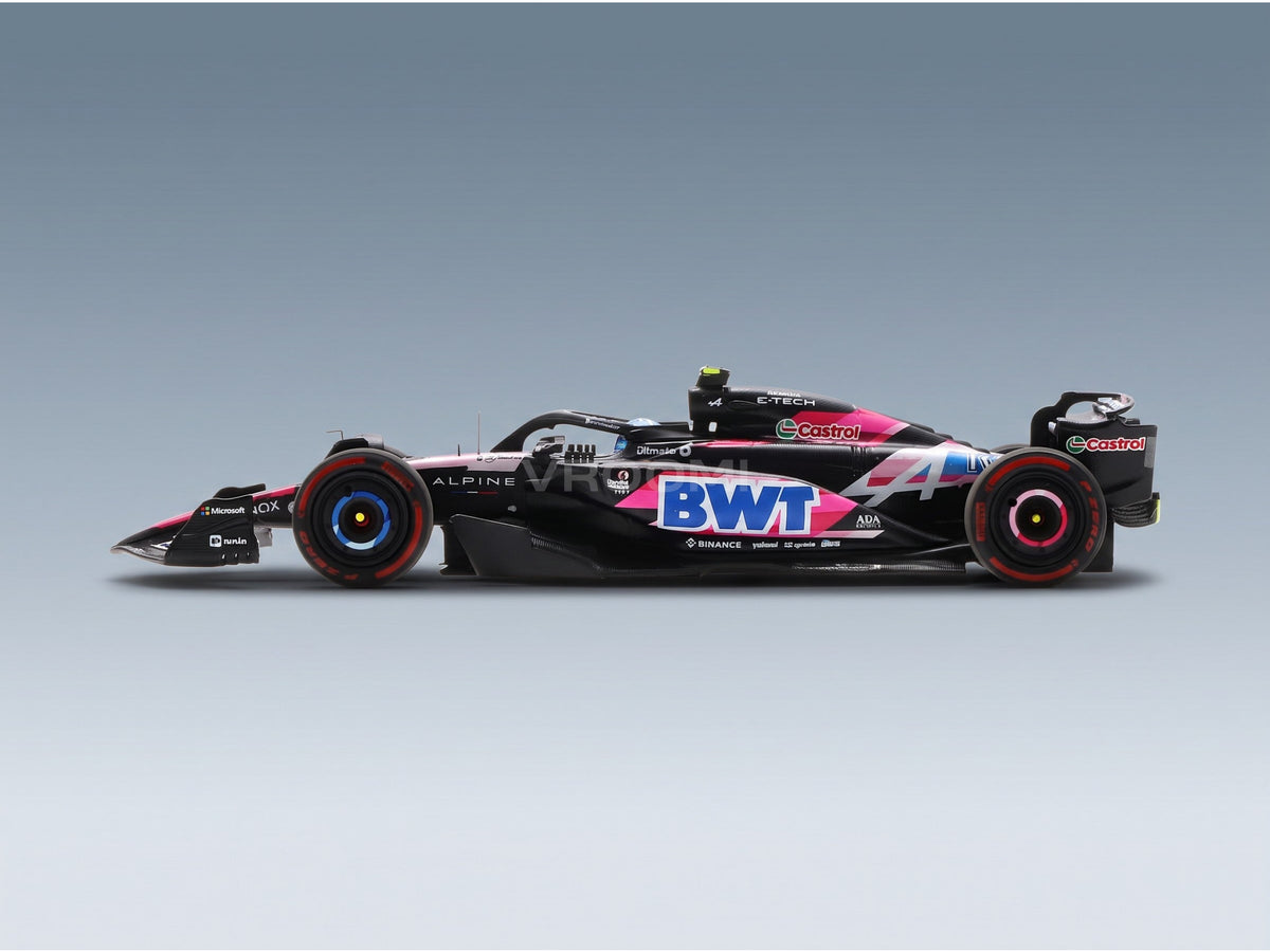 Alpine A524 BWT Alpine F1 Team No. 10 Pierre Gasly Bahrain GP 2024 Spark Model 1:43 scale model - side view