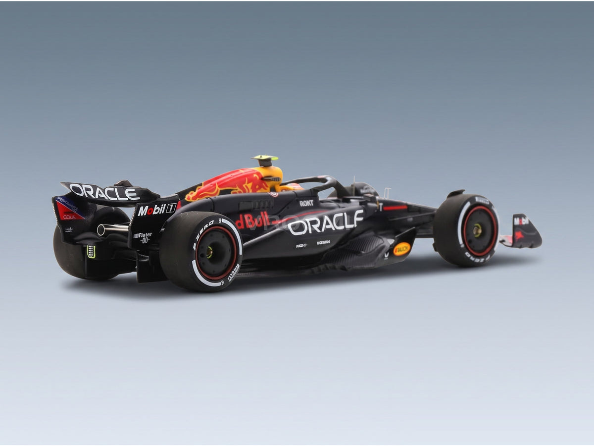 Red Bull RB20 Oracle Red Bull Racing No. 11 2nd Bahrain GP 2024 Sergio Perez Spark Model 1:43 scale model - rear three-quarter view