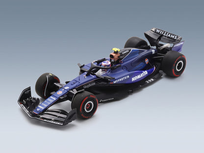Williams FW46 Team Williams Racing No. 2 Logan Sargeant Bahrain GP 2024 Spark Model 1:43 - front three-quarter view