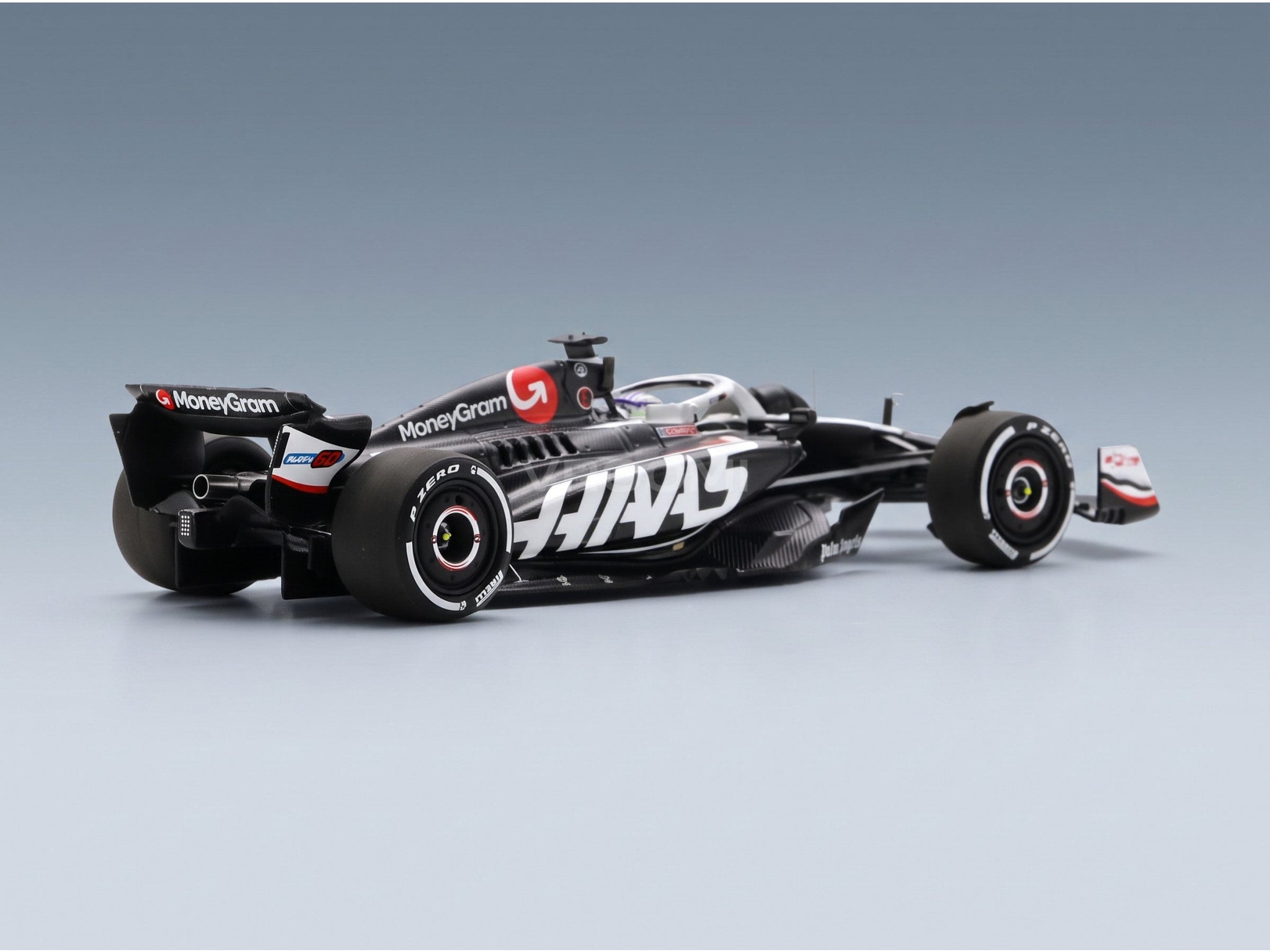 Haas VF-24 MoneyGram Haas F1 Team No. 27 Nico Hulkenberg Australian GP 2024 Spark Model 1:43 scale model - rear three-quarter view