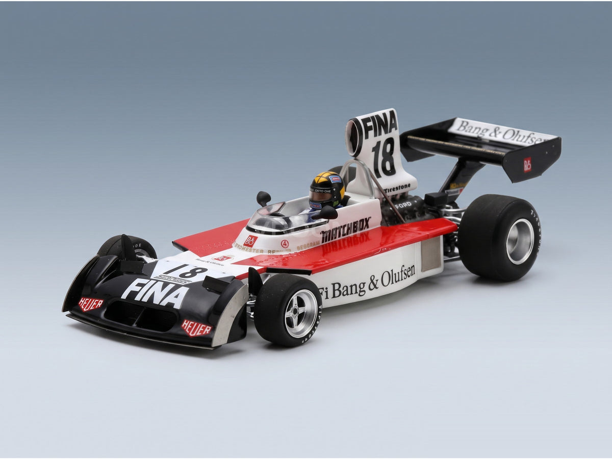 Surtees TS16 No. 18 Carlos Pace Spanish GP 1974 Spark Model 1:43 scale model - front three-quarter view
