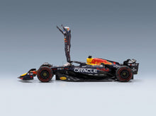 Red Bull RB21 Oracle Red Bull Racing No. 1 Verstappen Winner USA GP with Pit Board 2025 Spark Model 1:43 - rear three-quarter view