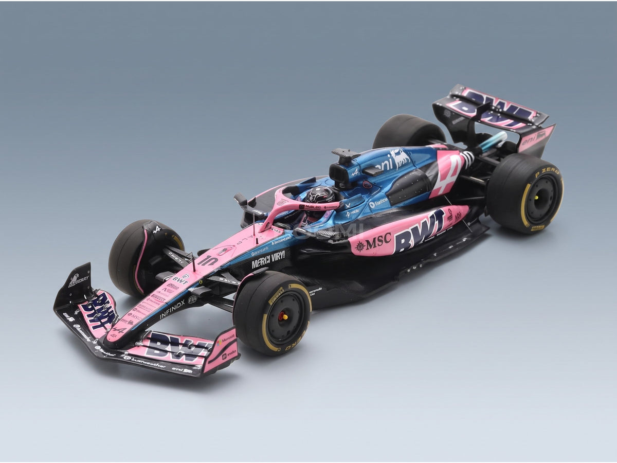 Alpine A525 BWT Alpine Formula One Team No. 10 Pierre Gasly Abu Dhabi GP 2025 Spark Model 1:43 scale model - front three-quarter view