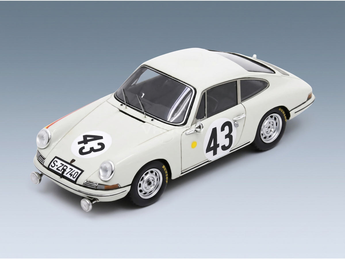 Porsche 911S Team J.Franc No. 43 Antony Fischaber Jacques Dewes 24h Le Mans 1967 Spark Model 1:43 scale model - front three-quarter view