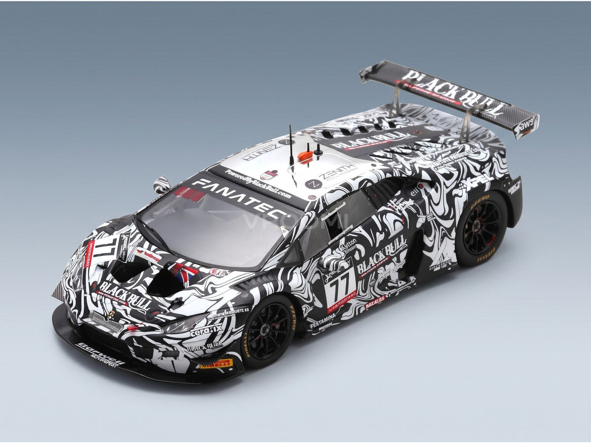 Lamborghini Huracán GT3 EVO Barwell Motorsport No. 77 Ahmad Al Harthy Sandy De Haan Alex MacDowall Sandy Mitchell 24h Spa 2022 Spark Model 1:43 scale model - front three-quarter view