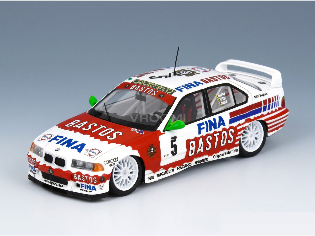 BMW 3-Series 318iS Team BMW Fina Bastos No. 5 3rd 24h Spa Jean Michel Martin Patrick Slaus Altfried Heger 1994 Spark Model 1:43 scale model - front three-quarter view