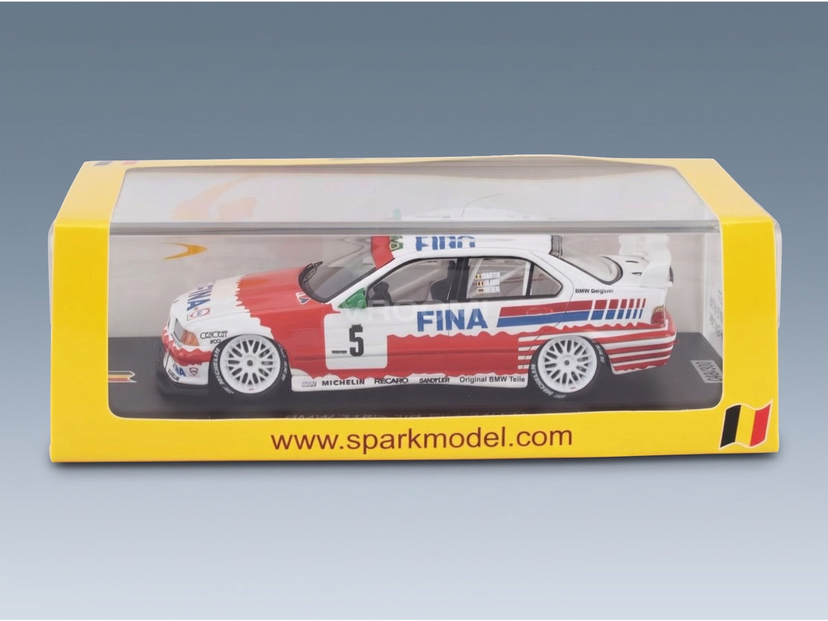 BMW 3-Series 318iS Team BMW Fina Bastos No. 5 3rd 24h Spa Jean Michel Martin Patrick Slaus Altfried Heger 1994 Spark Model 1:43 scale model - original packaging