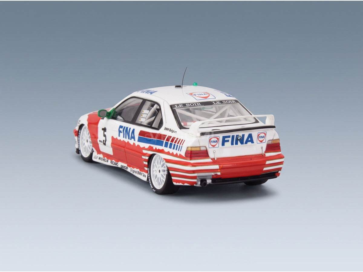 BMW 3-Series 318iS Team BMW Fina Bastos No. 5 3rd 24h Spa Jean Michel Martin Patrick Slaus Altfried Heger 1994 Spark Model 1:43 scale model - rear three-quarter view