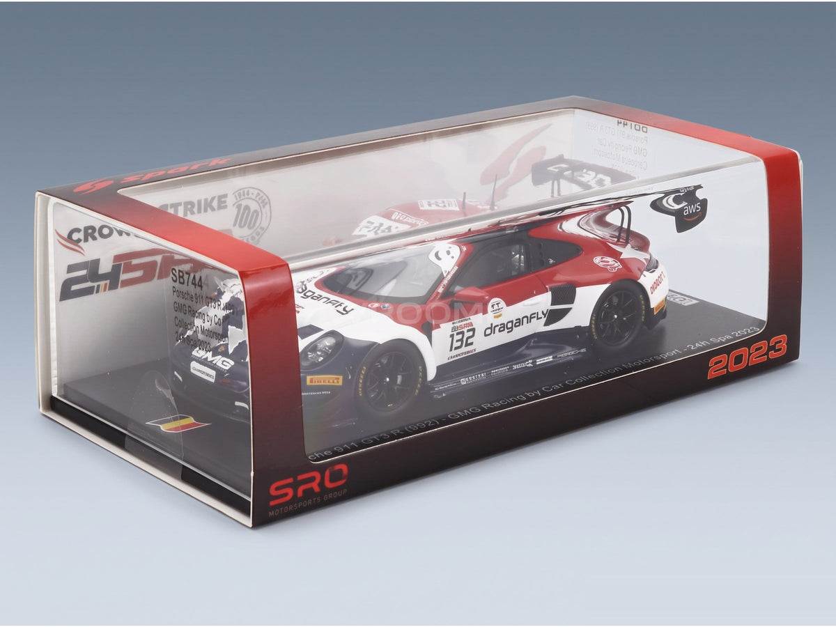 Porsche 911 992 GT3 R GMG Racing No. 132 Wadhington Sofronas Long Bleekemolen 24h Spa 2023 Spark Model 1:43 scale model - original packaging