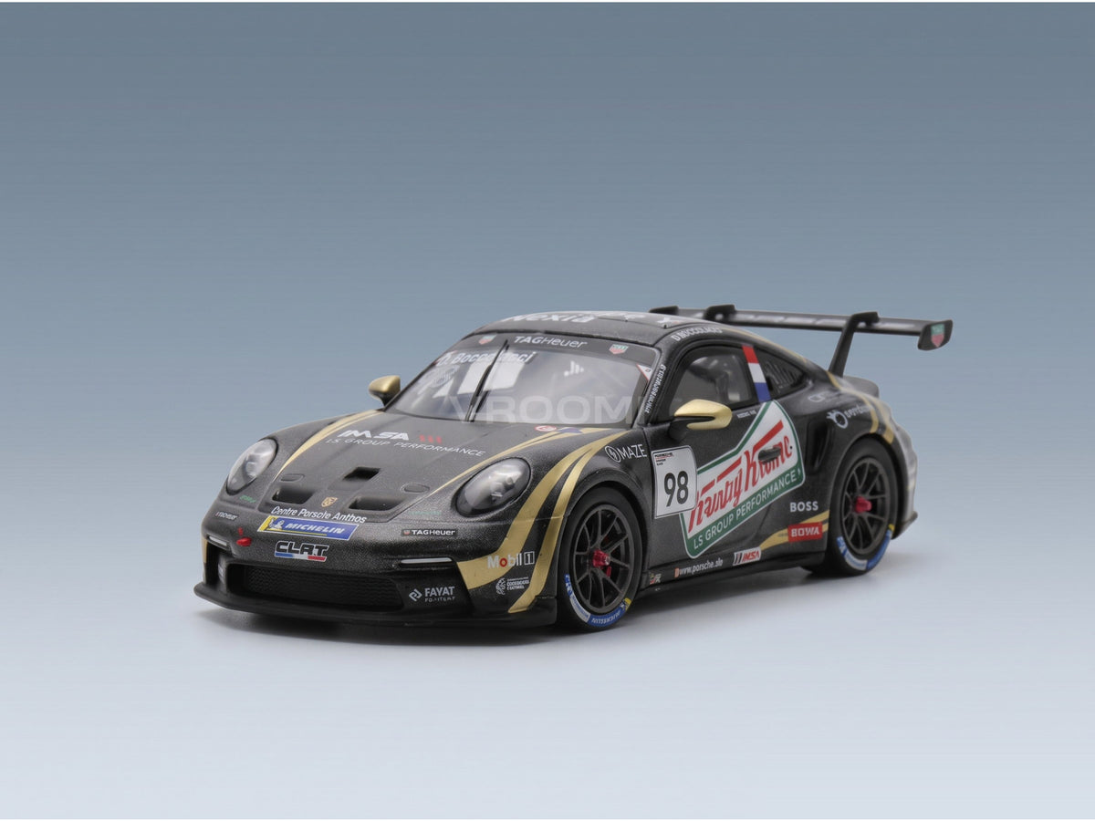 Porsche 911 992 GT3 Cup No. 98 Dorian Boccolacci France Champion Porsche Carrera Cup 2023 Spark Model 1:43 scale model - front three-quarter view