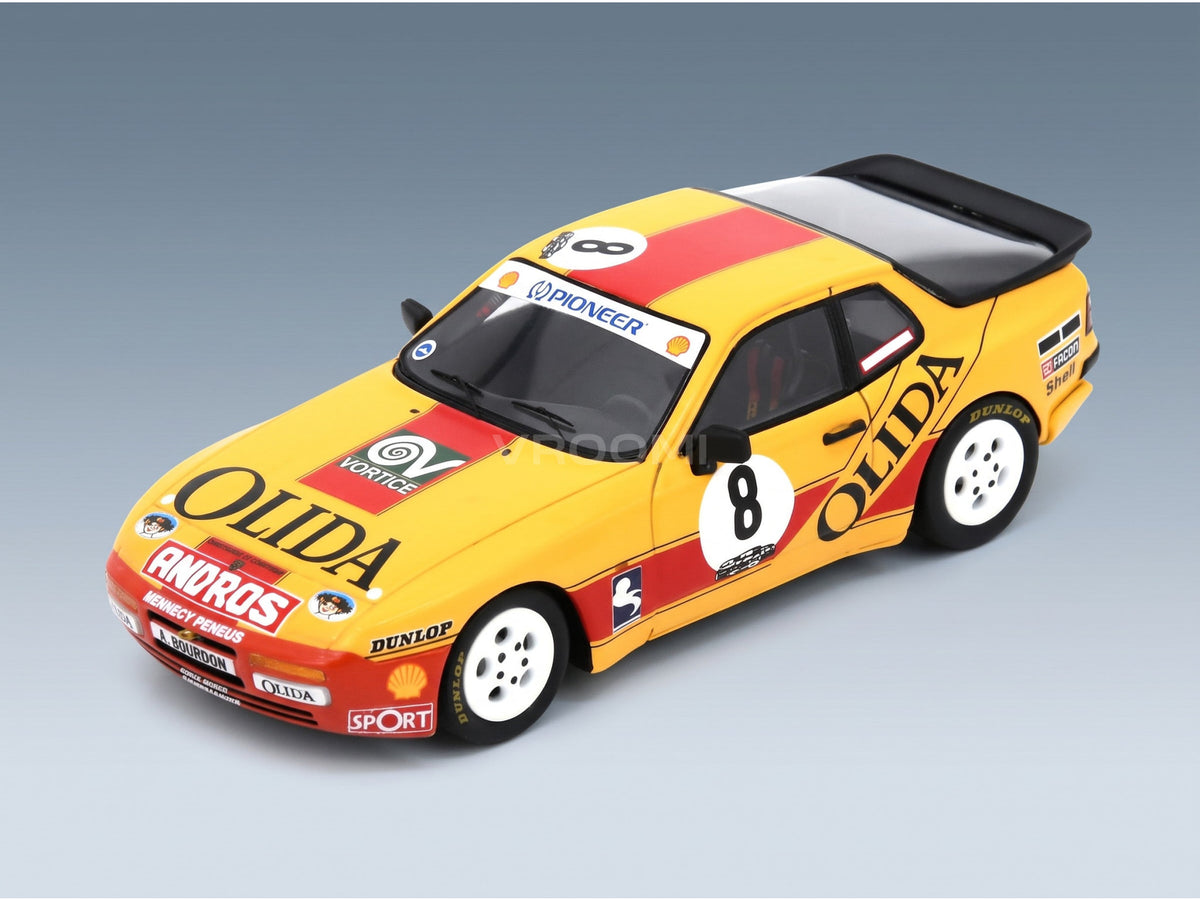 Porsche 944 Turbo No. 8 Andre Bourdon Cup Champion France 1988 Spark Model 1:43 scale model - front three-quarter view