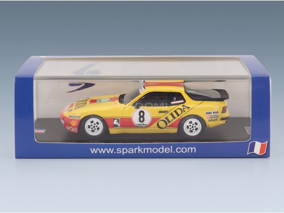Porsche 944 Turbo No. 8 Andre Bourdon Cup Champion France 1988 Spark Model 1:43 scale model - original packaging