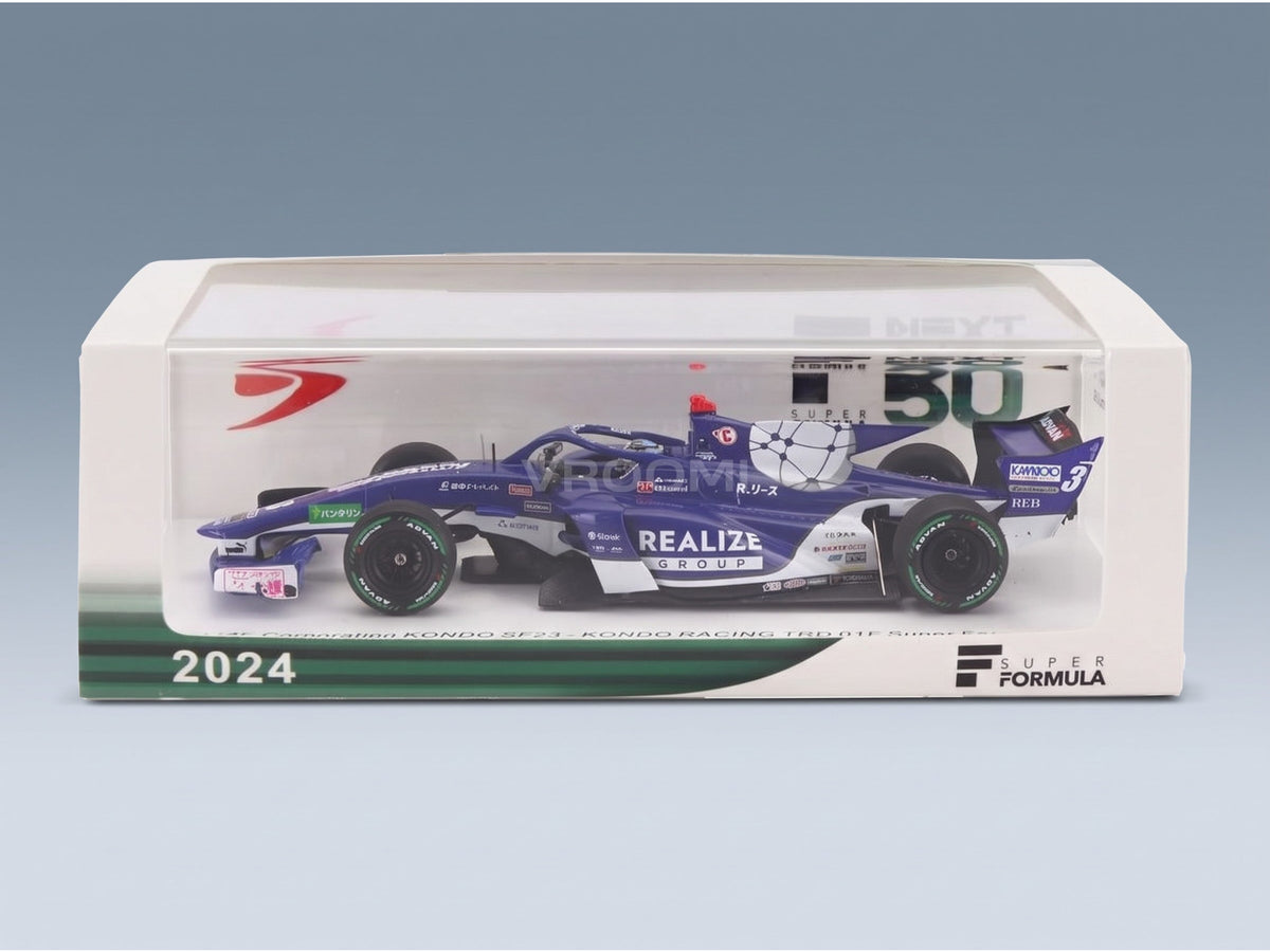 Dallara SF23 TRD 01F Realize Corporation Kondo Racing No. 3 Kenta Yamashita Super Formula 2024 Spark Model 1:43 scale model - original packaging