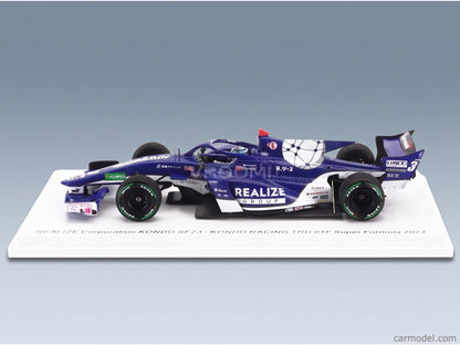 Dallara SF23 TRD 01F Realize Corporation Kondo Racing No. 3 Kenta Yamashita Super Formula 2024 Spark Model 1:43 scale model - side view