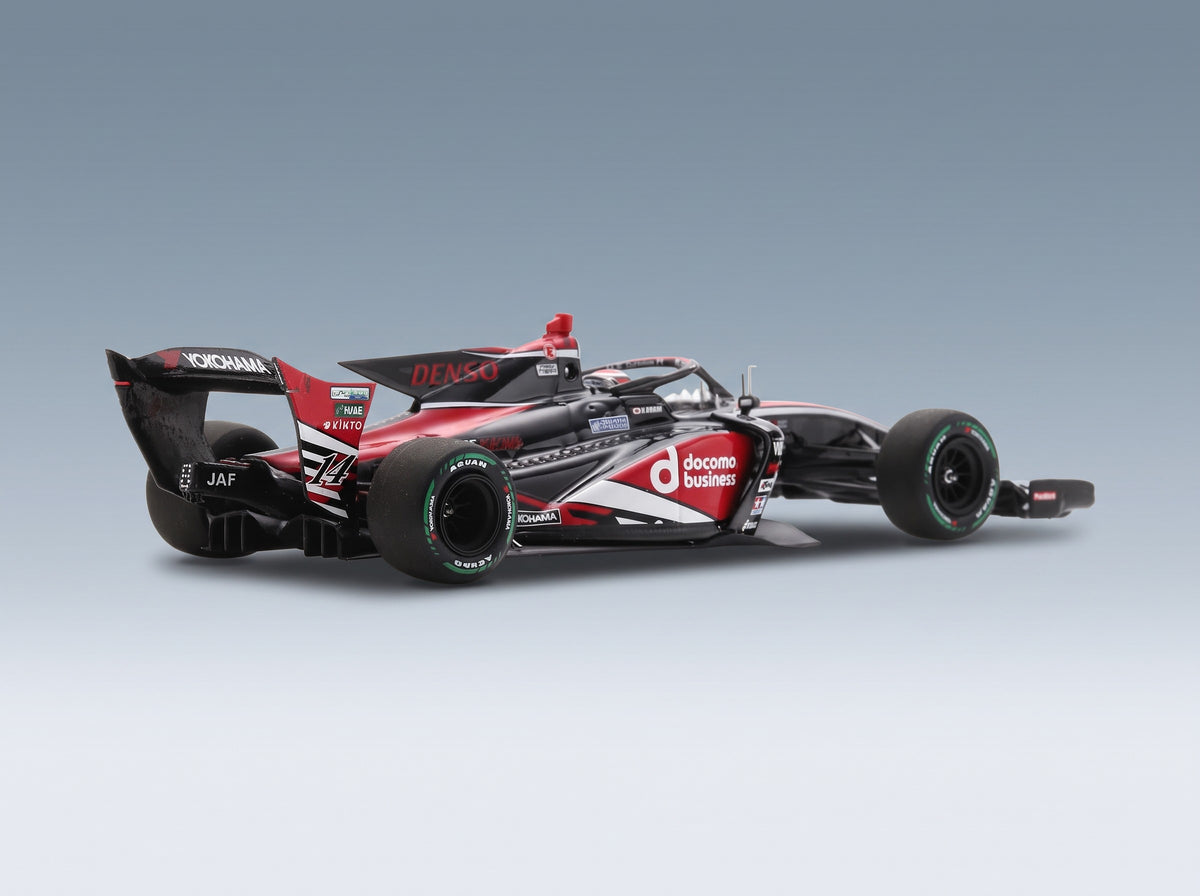 DALLARA | SF23 TRD 01F TEAM ROOKIE RACING N 14 SUPER FORMULA SEASON 2024 KAZUYA OSHIMA - rear three-quarter view