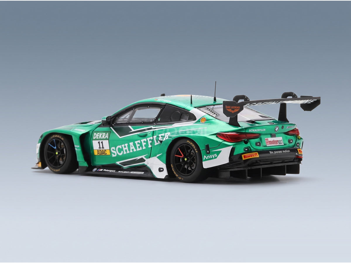 BMW M4 GT3 EVO Schubert Motorsport No. 11 Marco Wittmann DTM 2025 Spark Model 1:43 scale model - rear three-quarter view