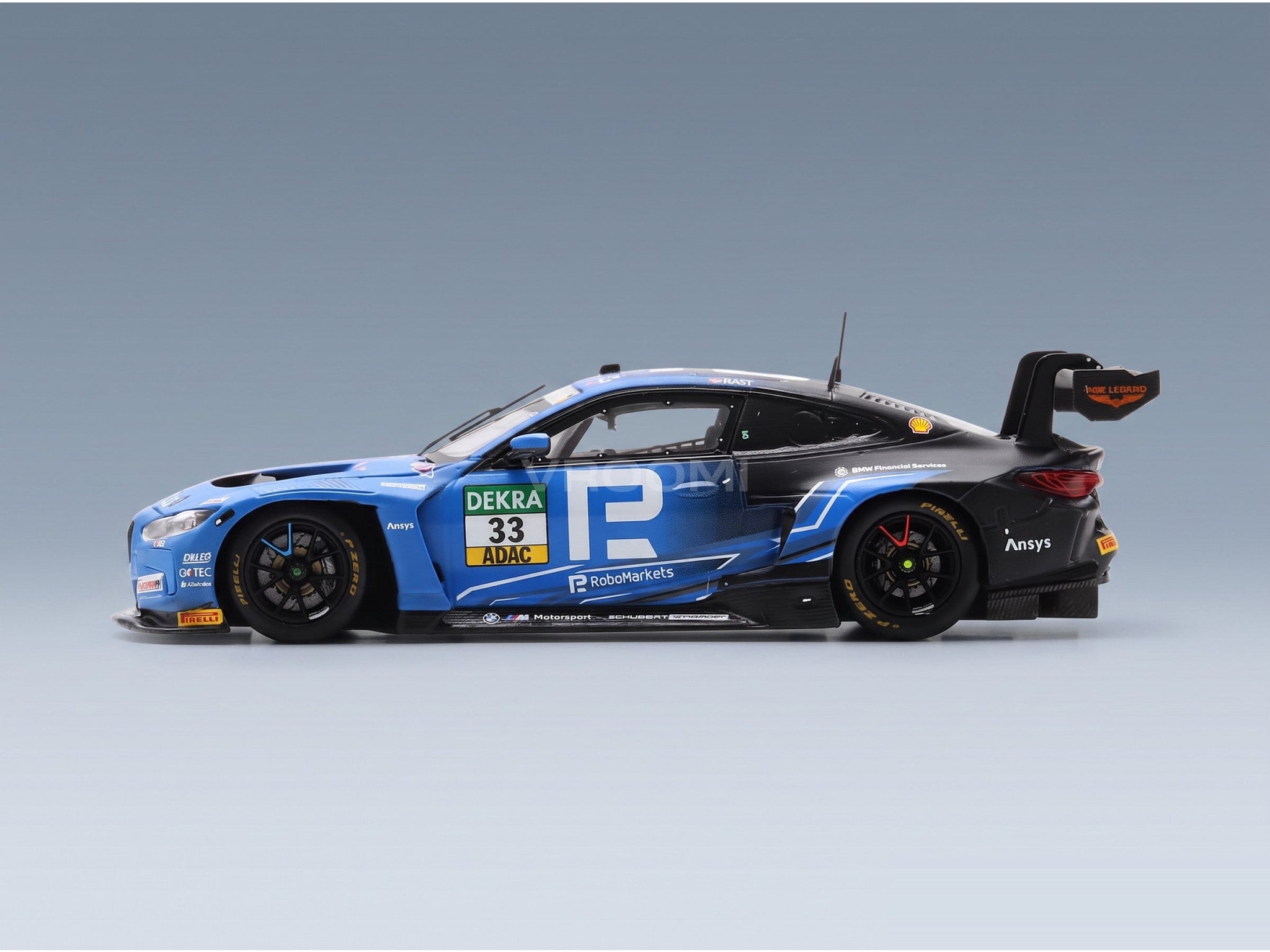 BMW M4 GT3 EVO Schubert Motorsport No. 33 René Rast DTM 2025 Spark Model 1:43 scale model - side view