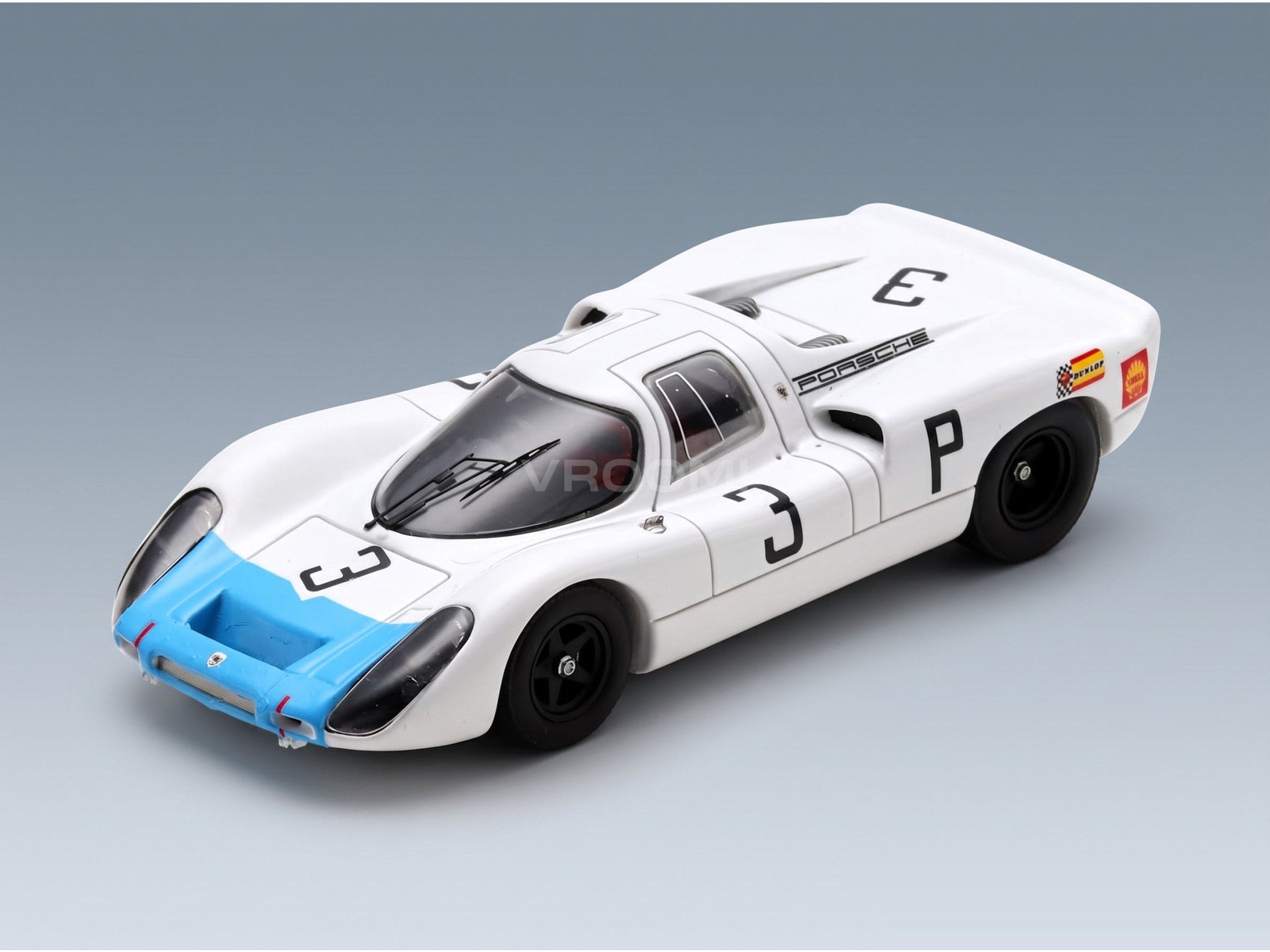 Porsche 907H Team Porsche No. 3 3rd 1000km Nürburgring Hans Herrmann Rolf Stommelen 1968 Spark Model 1:43 scale model - front three-quarter view