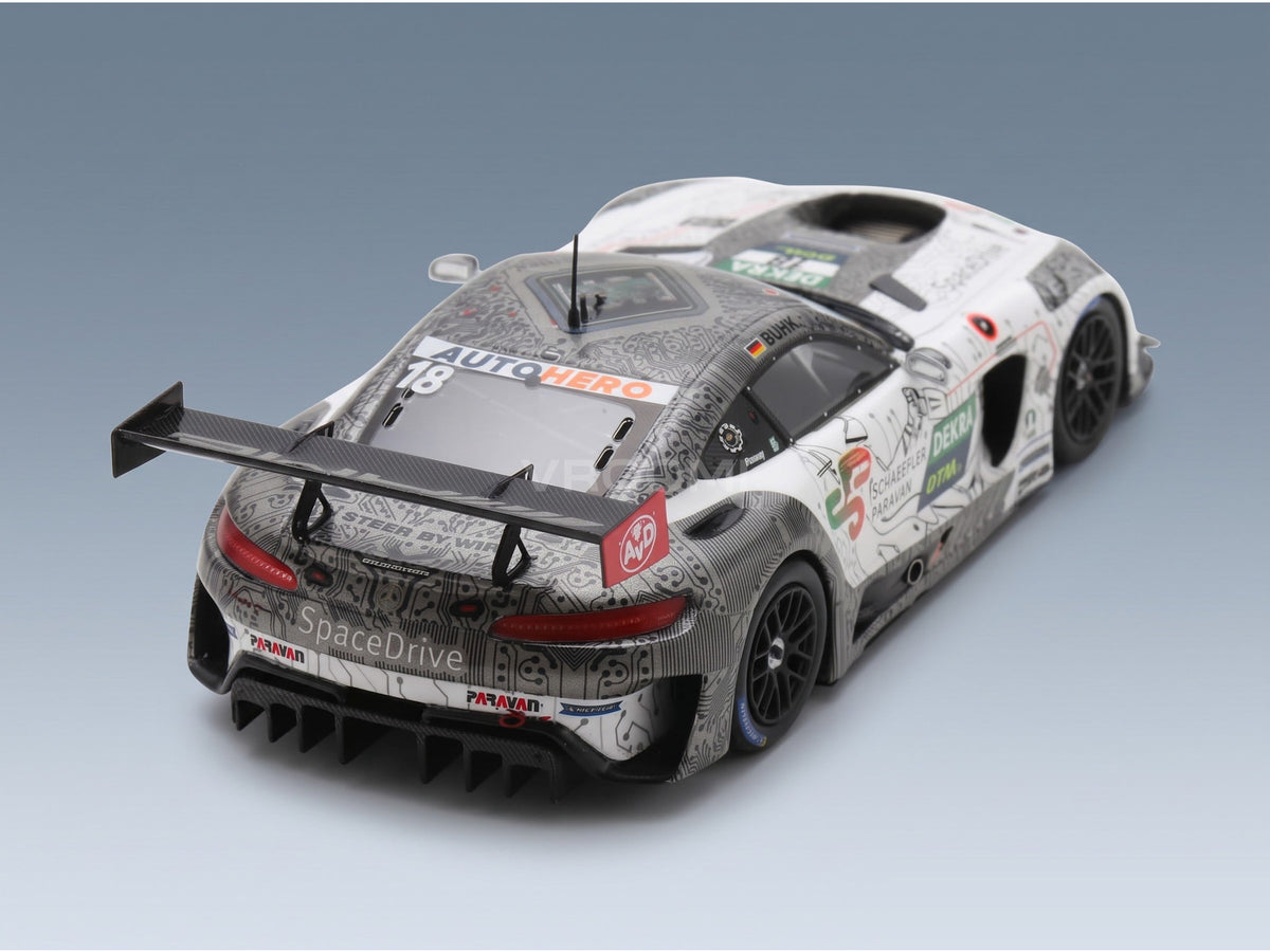 Mercedes-AMG GT3 EVO Mücke Motorsport No. 18 Maximilian Buhk DTM 2022 Spark Model 1:43 scale model - rear three-quarter view