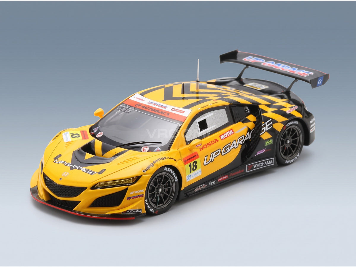 Honda NSX GT3 Team Up Garage No. 18 Takashi Kobayashi Teppei Natori GT300 Super GT 2021 Spark Model 1:43 scale model - front three-quarter view