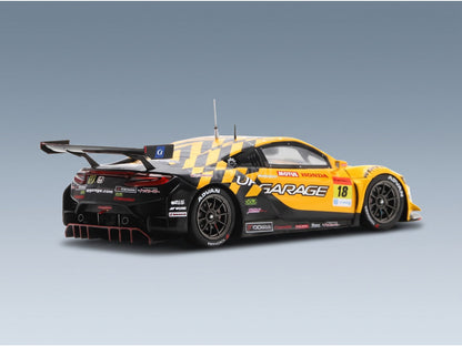 Honda NSX GT3 Team Up Garage No. 18 Takashi Kobayashi Teppei Natori GT300 Super GT 2021 Spark Model 1:43 scale model - rear three-quarter view