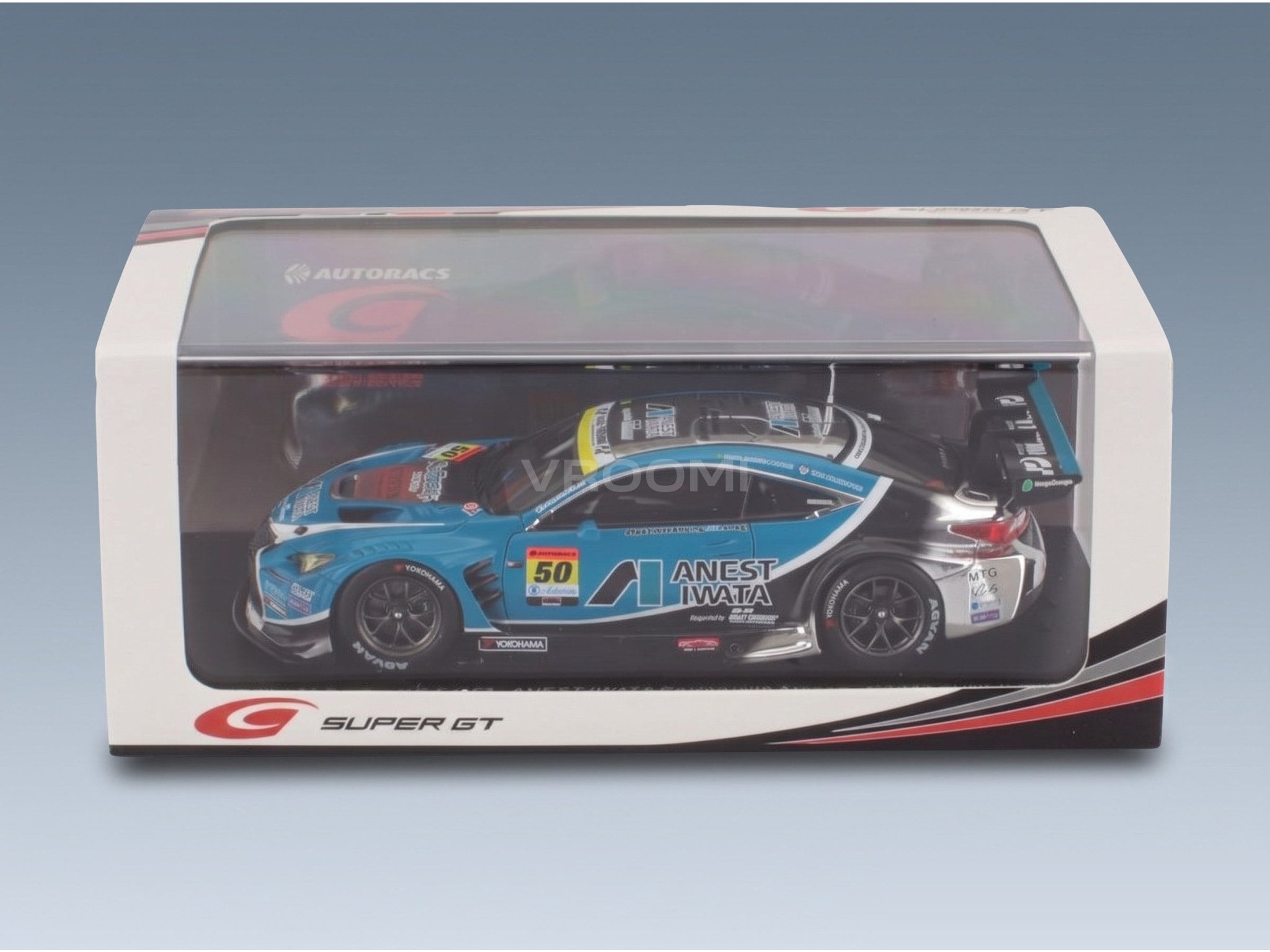 Lexus RC F GT3 Anest Iwata Racing No. 50 Igor Omura Fraga Yuga Fururtani GT300 Class Super GT 2024 Spark Model 1:43 scale model - original packaging